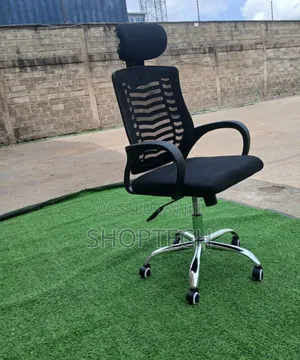Secretarial Mesh Office Chair With Headrest