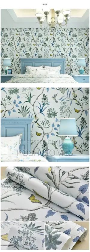 Patterned Overlay Floral Wallpapers