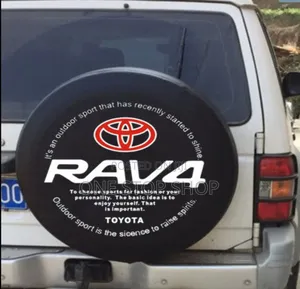 Rav4 Fitted With Outdoor Leather Spare Wheel Cover