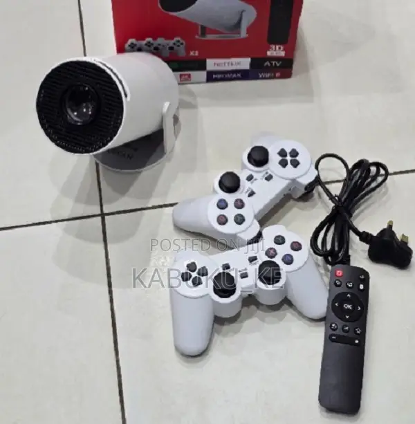 Smart Android Projector Hy 300 With Gaming Controllers