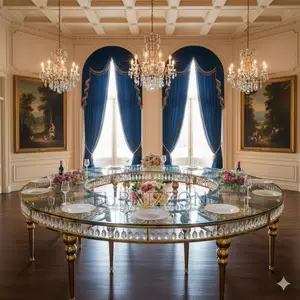 Round Stainless Steel Table for Wedding Banquet