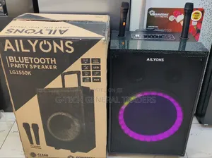 Ailyons 15inch Portable Bluetooth Speaker Trolley With 2 Microphones