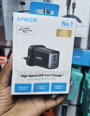 Anker Power Gan Charger 3in1 With 65watts