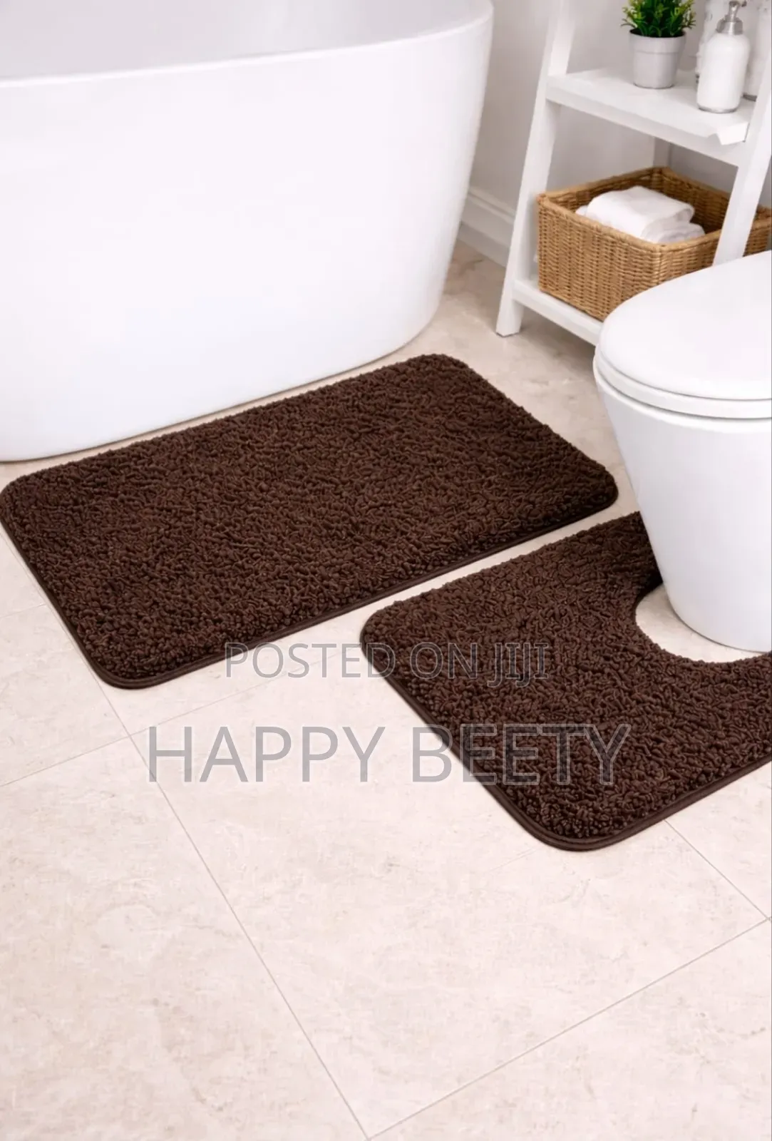 2 PCS Ultra - Soft Plush Bath Mat Set
