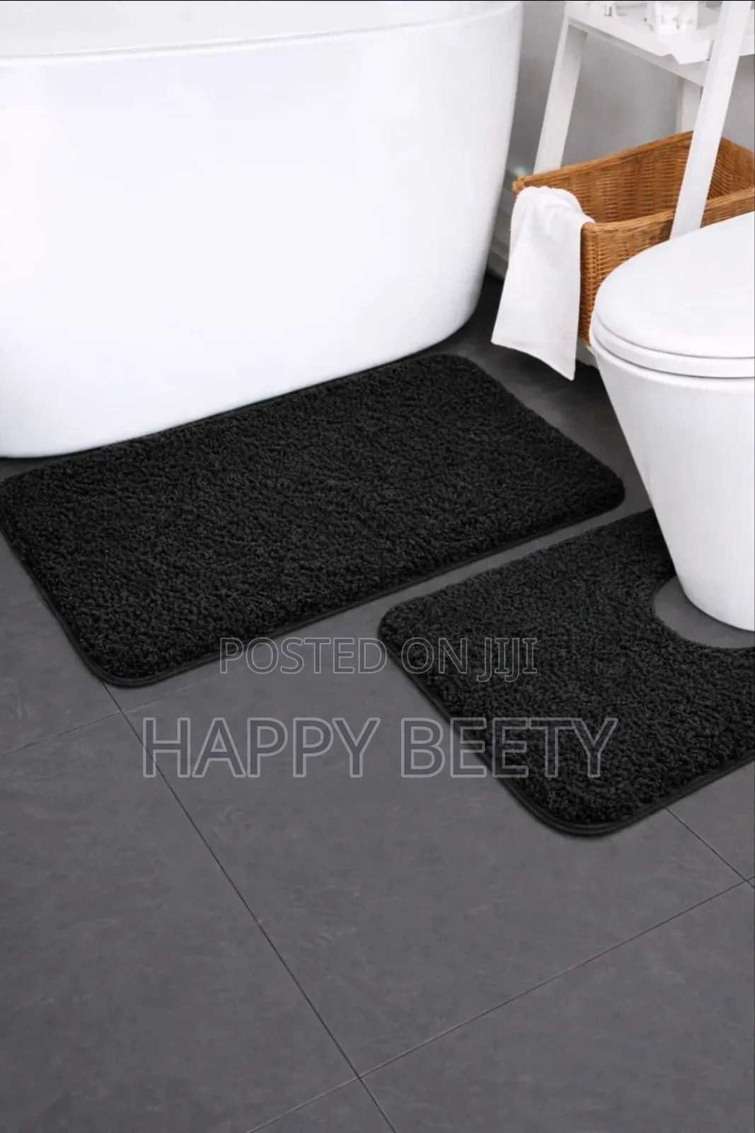 2 PCS Ultra - Soft Plush Bath Mat Set