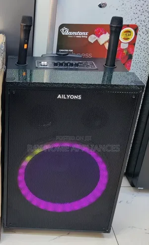 15inches Ailyons Portable Party Speaker With 2 Mics