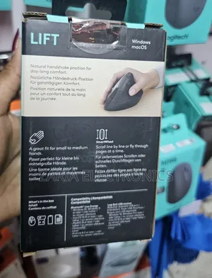 Logitech Lift Vertical Ergonomic Wireless Mouse