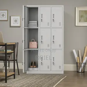 Office Cabinets; Corporate 9-Door Metal Document Storage Cabinet