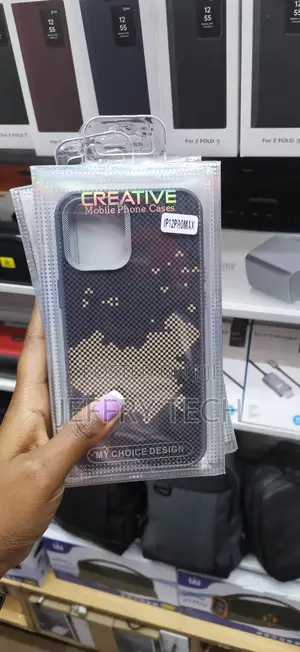 Asqwer Apple iPhone 12 Pro Max Carbon Fiber Textured Case