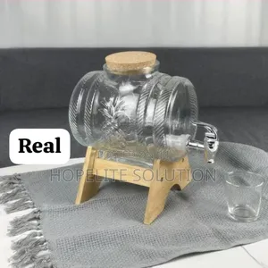 5l Horizontal Glass Drum Barrel Dispenser