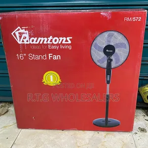 Ramtons Rm‐572 3‐Speed Black Pedestal Fan