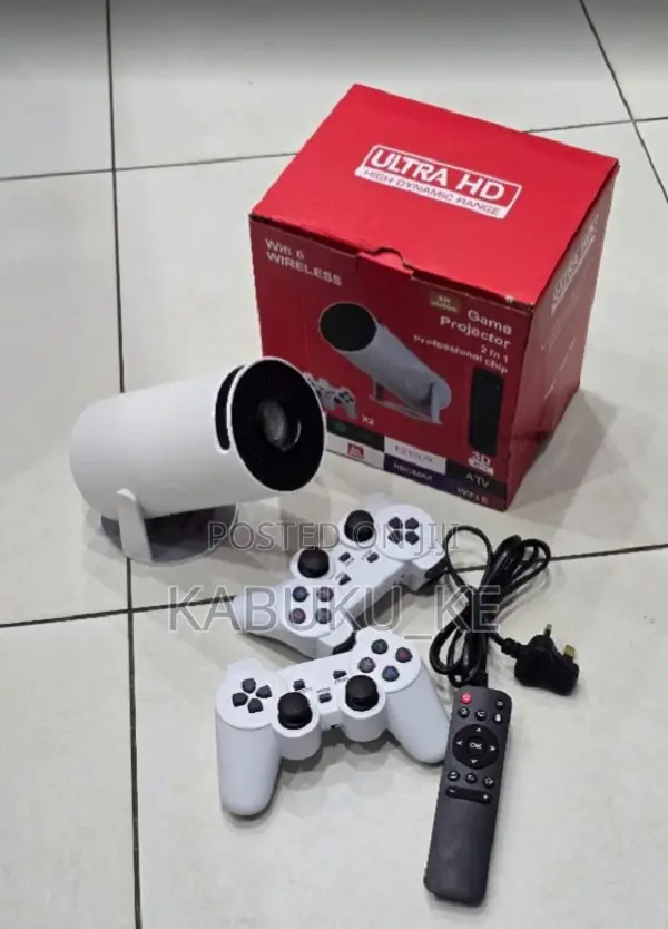 Hy300 Smart Android Projector With Gaming Console + Wifi And Bluetooth
