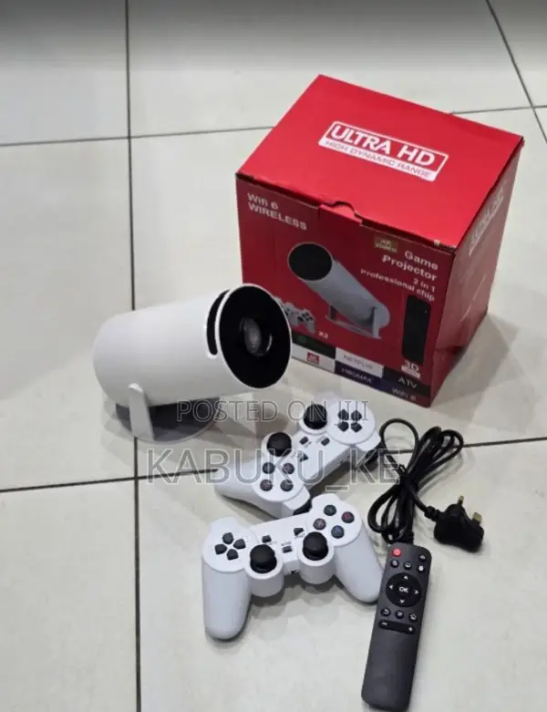 Hy300 Smart Android Projector With Gaming Console + Wifi And Bluetooth