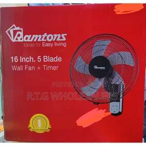 Ramtons 16‐Inch Wall Fan (5 Blades) — Standard Control