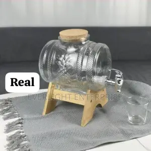 5l Horizontal Glass Drum Barrel Dispenser