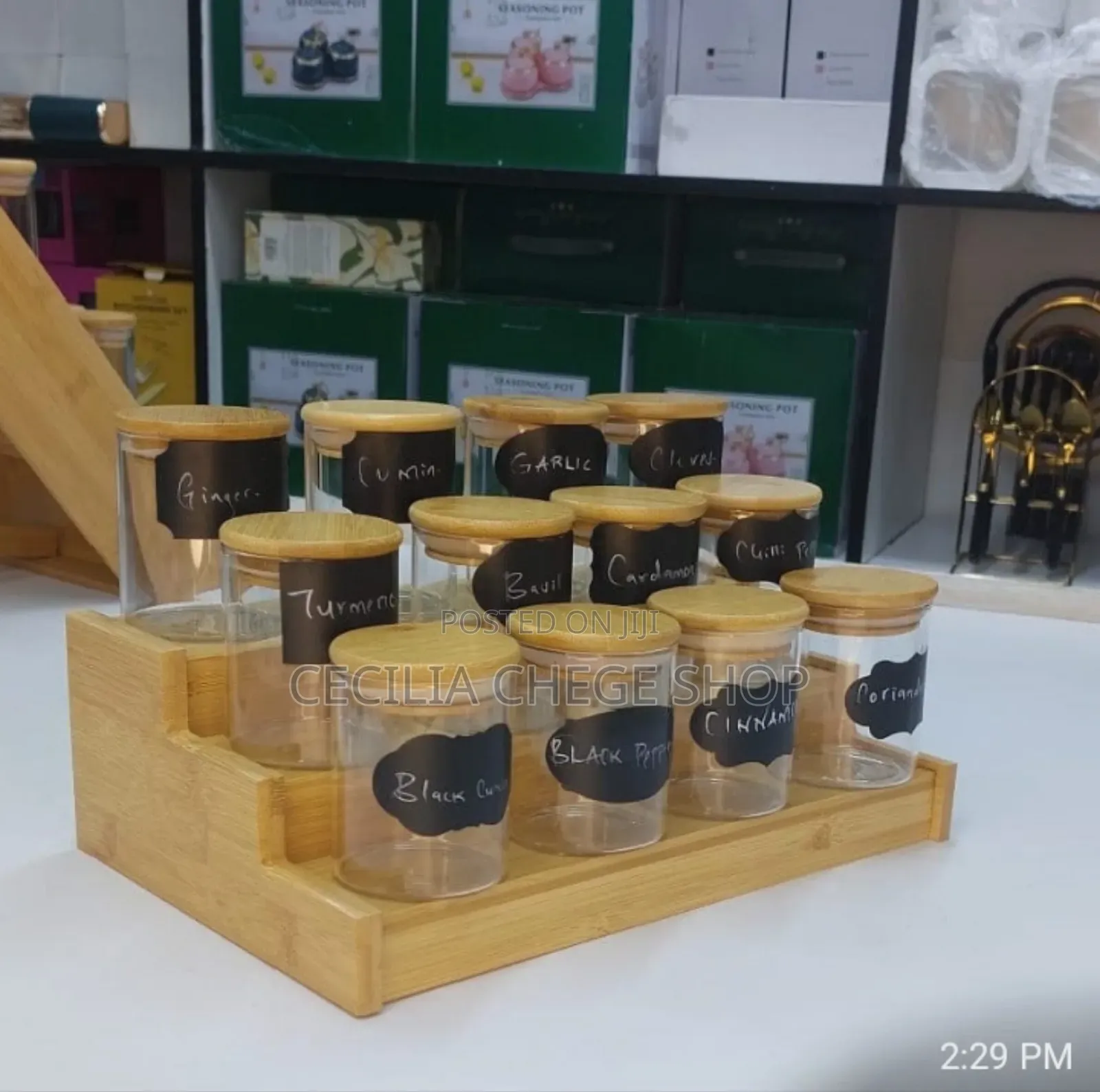 12pc Spice Rack With Labels