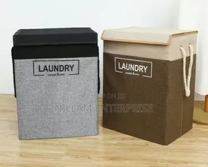 Foldable Laundry Basket With Lid*