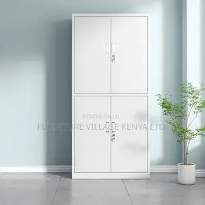 Office Cabinet; 4 Doors Lockable Office File Storage Cabinet