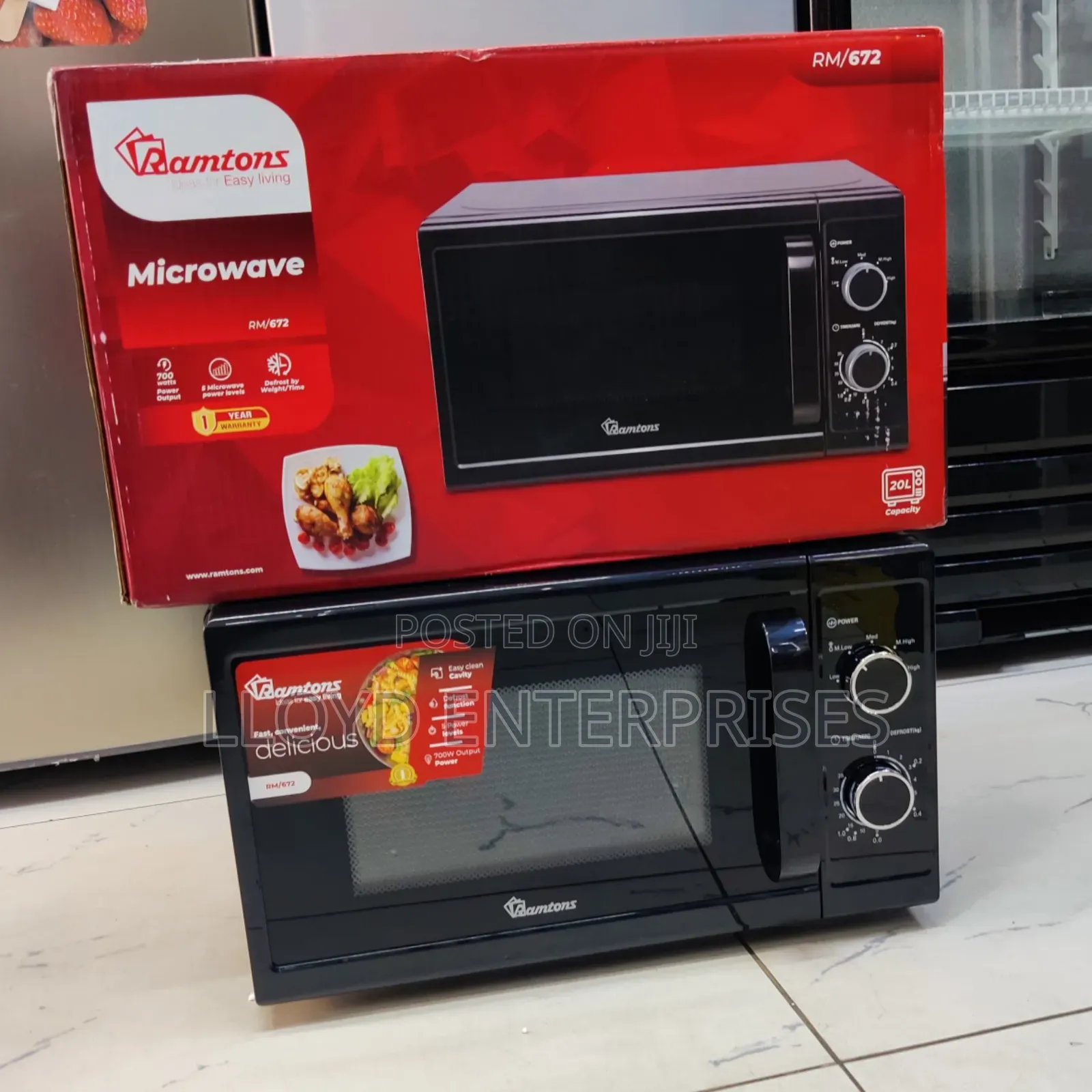 Ramton Manual Black 20l Microwave
