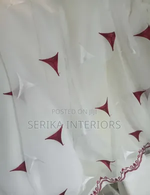 White Sheers Maroon Dotted Sheers Environmental Friendly Robertson's