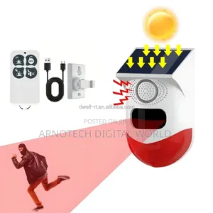 Indoor / Outdoor Solar Infrared Remote Control Intrusion Sensor Alarm