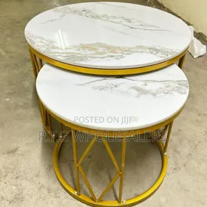 Executive 2-in-1 Pure Marble Nesting Coffee Tables
Description: