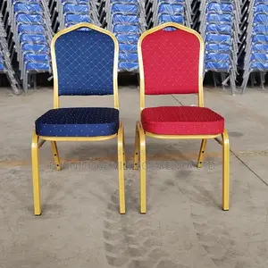 Stackable Banquet Hall Chair| Blue, Red & Black Colors