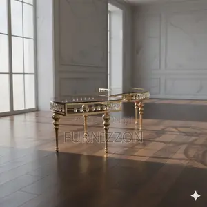 Gold Moon Table With Glass Top for Events
