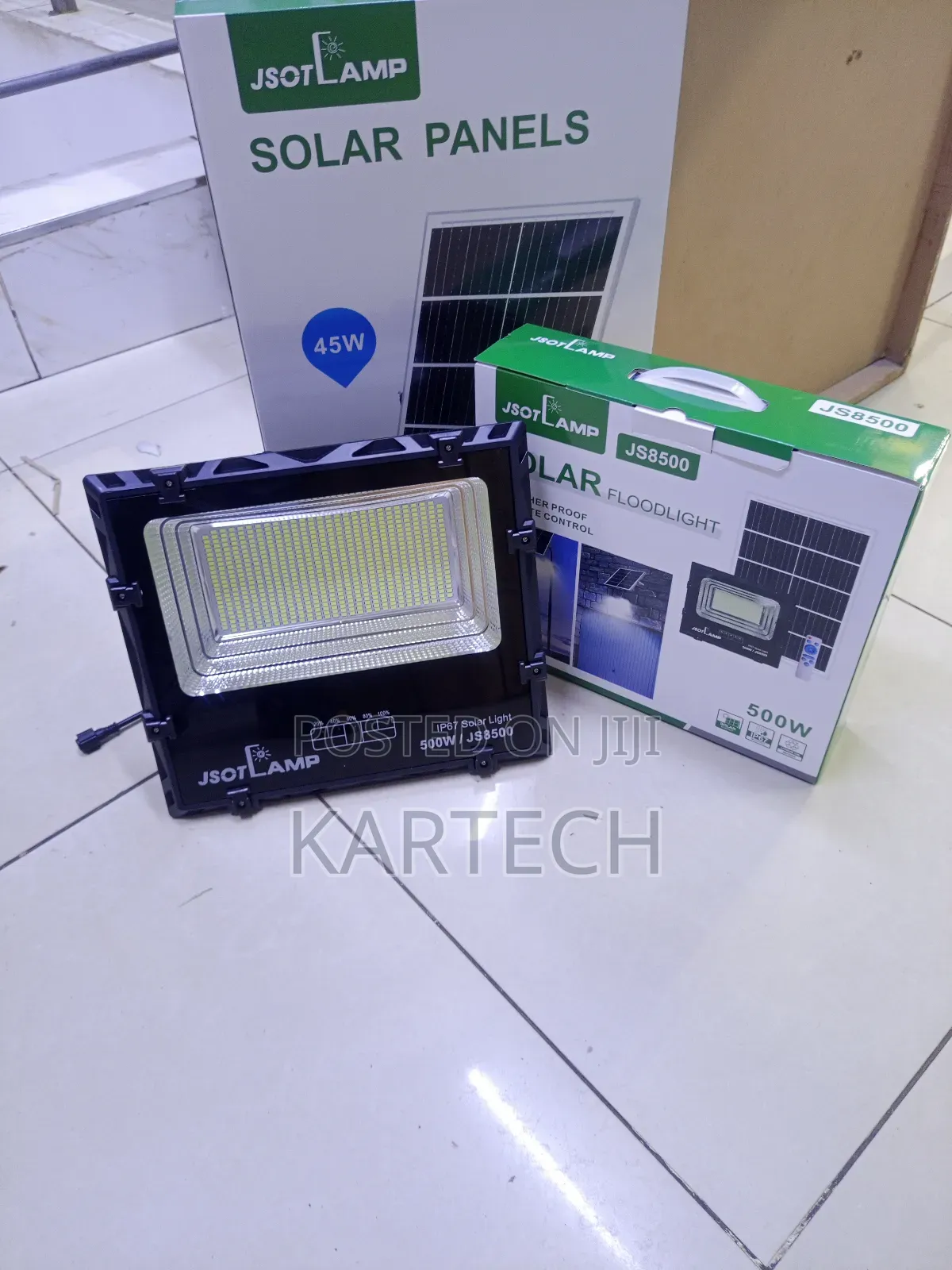 Jsot 500w Js8500 Ip67 Waterproof Solar Security Flood Light