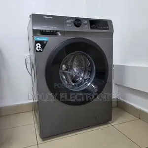 Hisense Wfqp8014evmt Front Load Washing Machine, 8kg - Silver