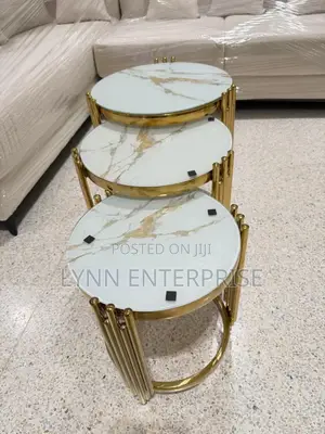 3 in 1 Executive Pure Marble Table