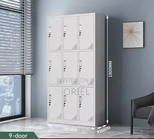 Steel Office Cabinet : 9-Door Office Locker Cabinet