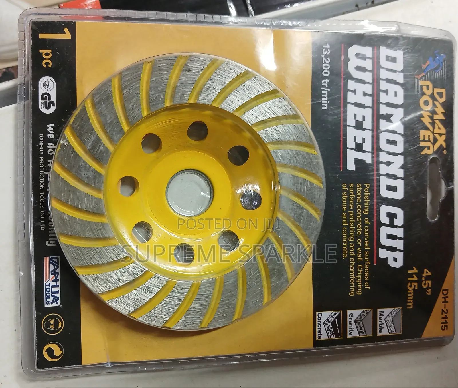 Dmax Dh-2115 Diamond Cup Wheel. Grinding Disc