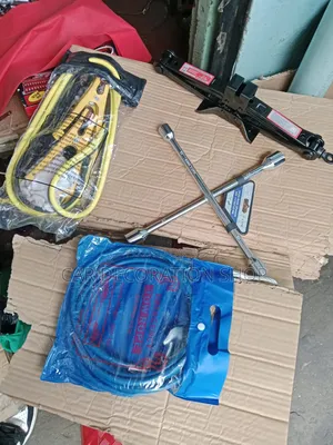 4in1 Towrope,Jumpers,Cross Spanner, Scissor Jack Car Safety Combo Kit