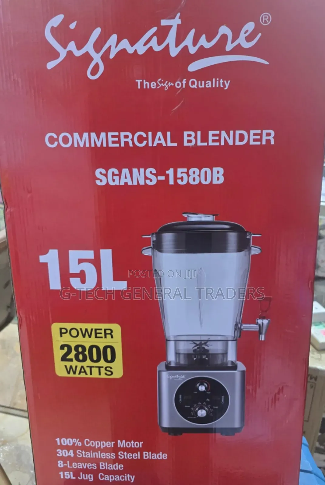 Signature 2800w Heavy Commercial 15l Blender With Copper Motor