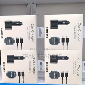 Samsung Super Fast Dual Car Charger Adapter 45w + 15w Two Port Pd
