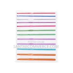 12 PCS Aluminum Crochet Hooks 2.0mm-5.5mm