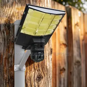 360 Degree Rotation 12mp 4g PTZ Multiple Lens Camera Solar Streetlight