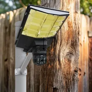 Alarm Warning Light 12mp 4g PTZ Multiple Lens Camera Solar Streetlight