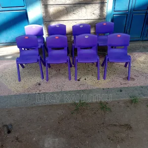 Kindergarten Plastic Purple Chairs