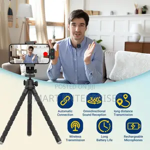 Lavalier Microphone Wireless; Plug Play Dual Wireless Microphone