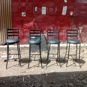 Flat Black High Stools Chairs