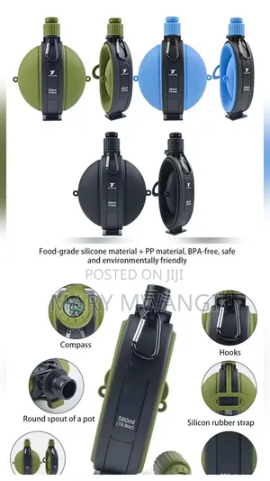 1pcs Foldable Silicone Water Bottle