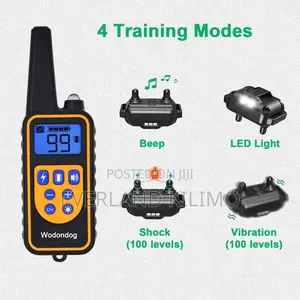 Waterproof Dog Collar With Beep, Vibration And Led Light Mode