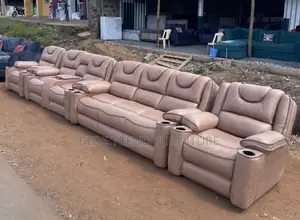 7 Seater Modern Spring Cushioned Semi Recliner Sofa 3,2,1,1
