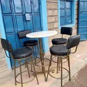 Restaurant Set With Power Coating Finish With Marble Top