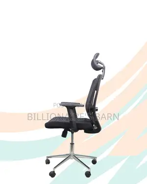 Black Ergonomic Mesh Office Chair •Workday Comfort, Strong Chrome Base