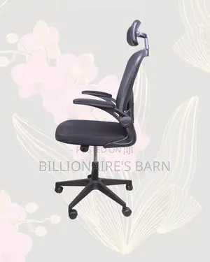 Grey Ergonomic Office Chair • Flip-Up Arms Convenience