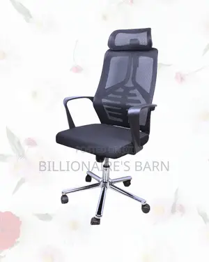 High-Back Mesh Office Chair • Space-Saving Fit, Neck Support Headrest