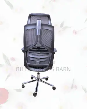 High-Back Mesh Office Chair • Space-Saving Fit, Neck Support Headrest